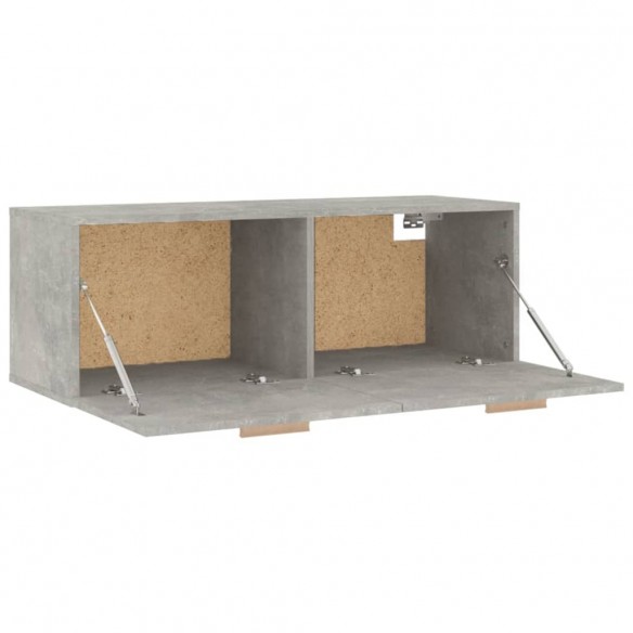 Armoire murale Gris béton 100x36,5x35 cm Bois d'ingénierie