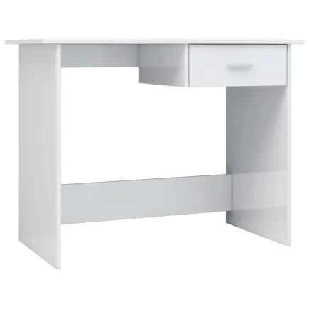 Bureau Blanc brillant 100 x 50 x 76 cm Aggloméré 2