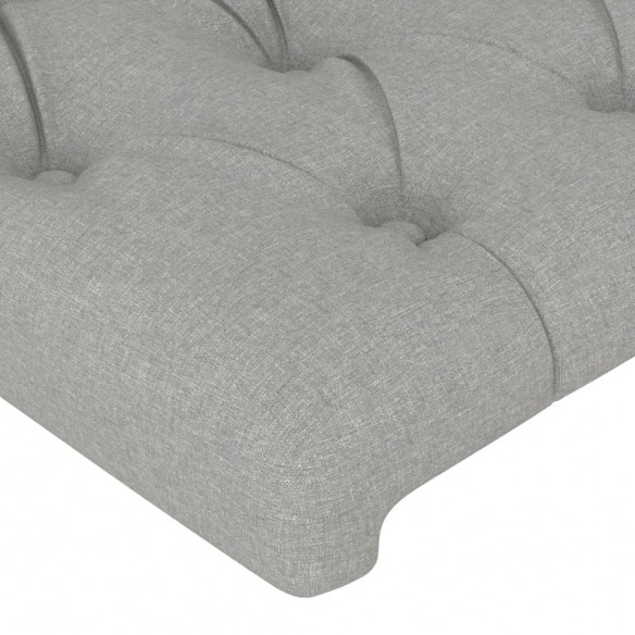 Tête de lit avec oreilles Gris clair 93x23x78/88 cm Tissu