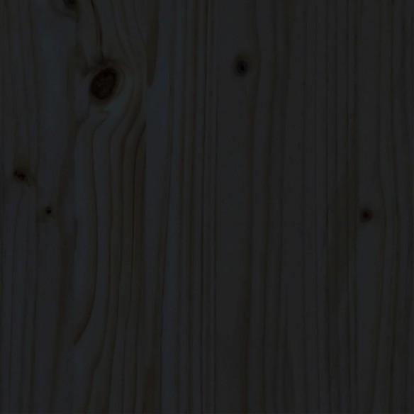 Cadre de lit Noir Bois de pin massif 140x200 cm