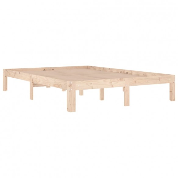 Cadre de lit bois massif 135x190 cm double