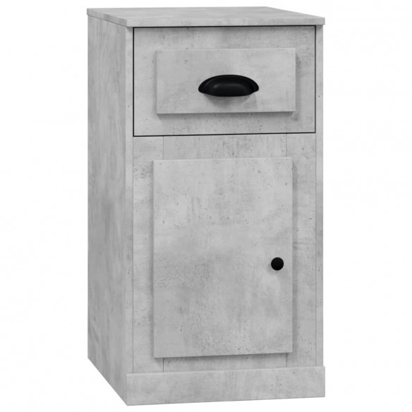 Armoire latérale avec tiroir gris béton 40x50x75 cm