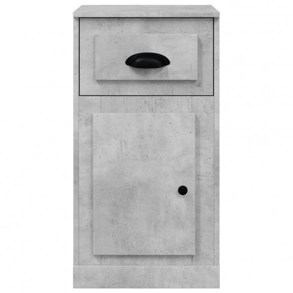 Armoire latérale avec tiroir gris béton 40x50x75 cm