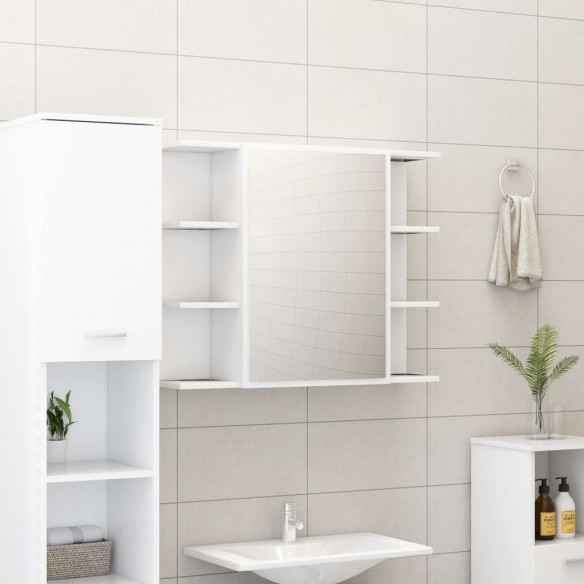 Ensemble de meubles de salle de bain 3 pcs Blanc Aggloméré