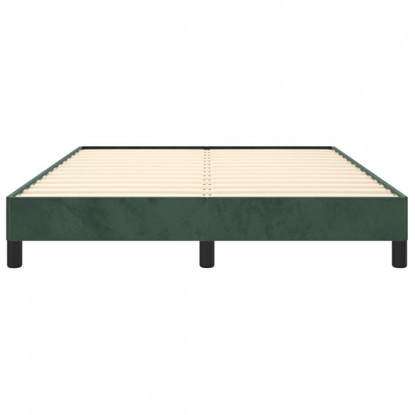 Cadre de lit Vert foncé 140x190 cm Velours