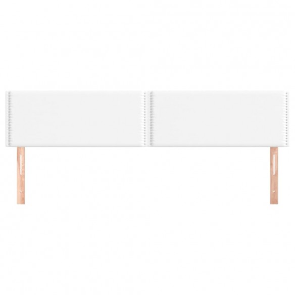 Têtes de lit 2 pcs Blanc 100x5x78/88 cm Similicuir