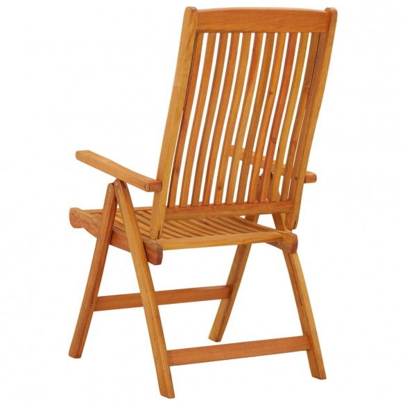 Chaises de jardin pliables 2 pcs Bois d'eucalyptus massif