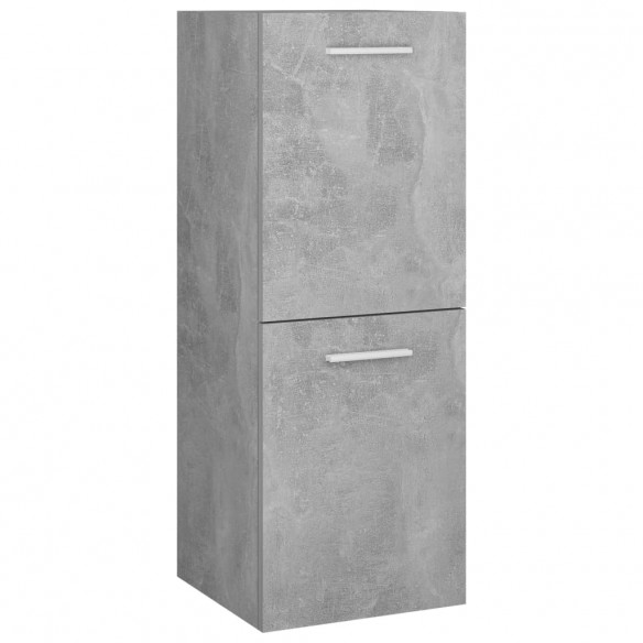 Armoire de salle de bain Gris béton 30x30x80 cm Aggloméré