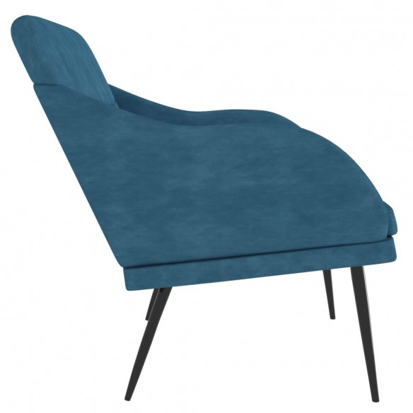 Banc Bleu 110x76x80 cm Velours