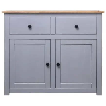 Buffet Gris 93x40x80 cm Pin solide Assortiment Panama 2