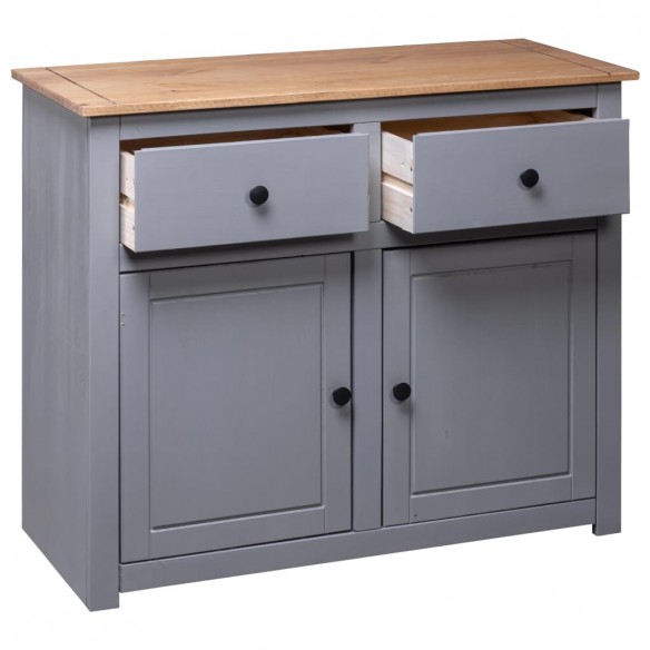 Buffet Gris 93x40x80 cm Pin solide Assortiment Panama