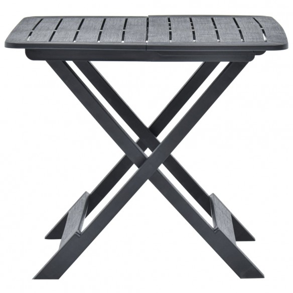 Table pliable de jardin  Anthracite 79x72x70 cm Plastique