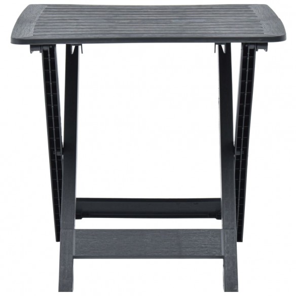 Table pliable de jardin  Anthracite 79x72x70 cm Plastique