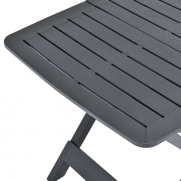 Table pliable de jardin  Anthracite 79x72x70 cm Plastique