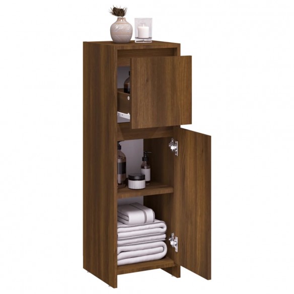 Armoire de bain Chêne marron 30x30x95 cm Bois d'ingénierie