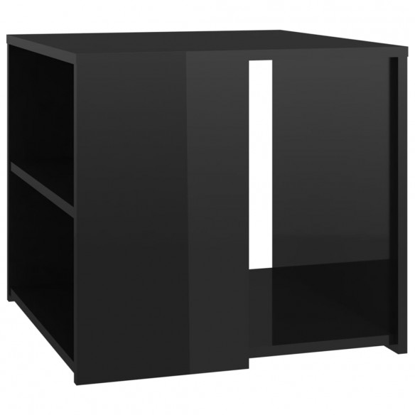 Table d'appoint Noir brillant 50x50x45 cm Aggloméré