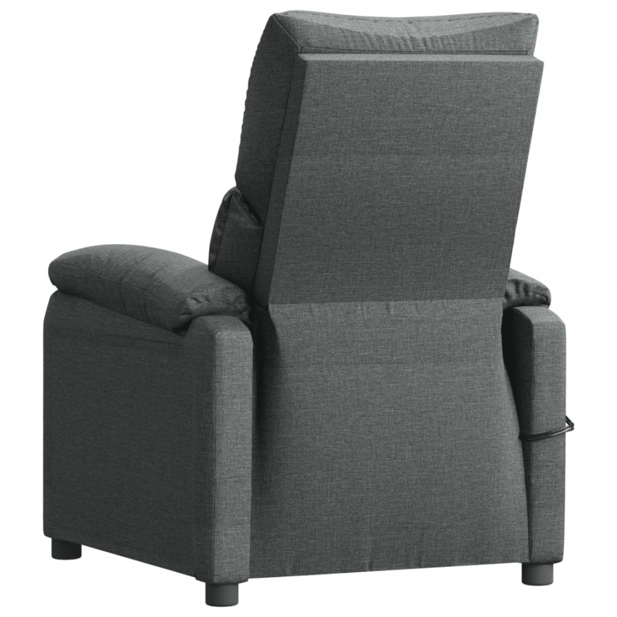 Fauteuil électrique de massage Gris foncé Tissu Fauteuil électrique de massage Gris foncé Tissu