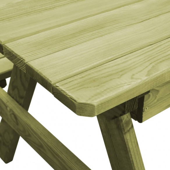 Table de pique-nique pour enfants avec bancs Pinède imprégnée