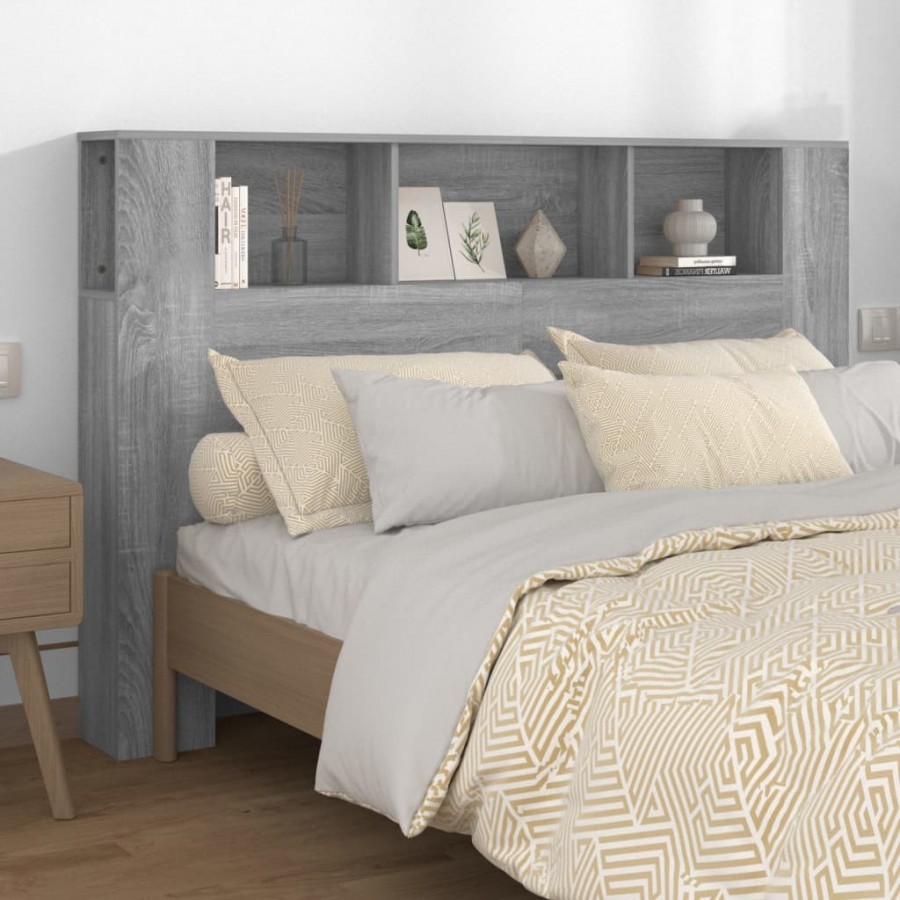 Armoire de tête de lit Sonoma gris 160x18,5x104,5 cm