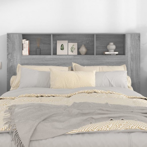 Armoire de tête de lit Sonoma gris 160x18,5x104,5 cm