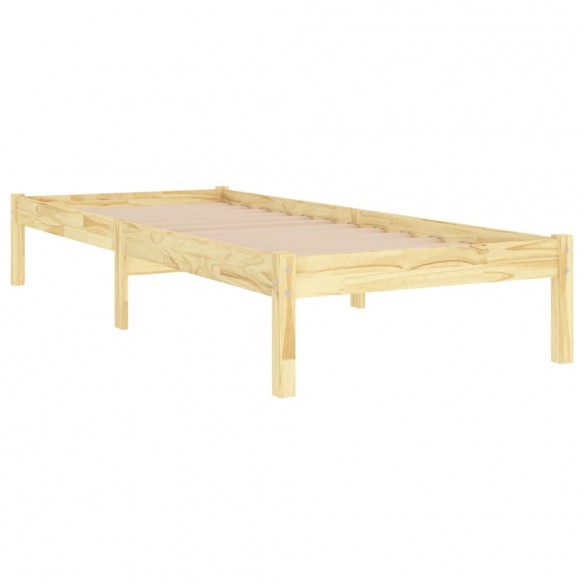 Cadre de lit bois massif 90x190 cm simple