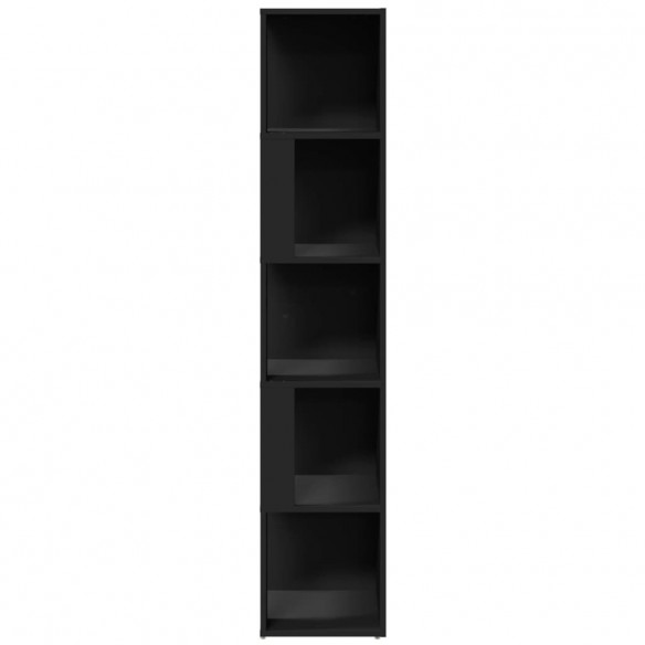 Armoire d'angle Noir 33x33x164,5 cm Aggloméré