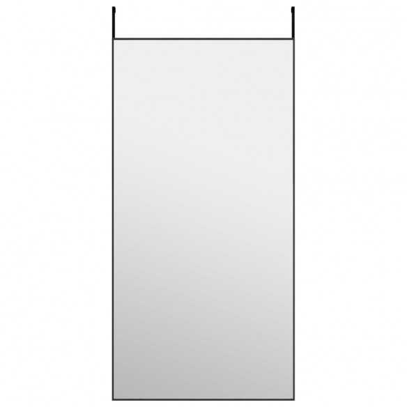 Miroir de porte Noir 50x100 cm Verre et aluminium