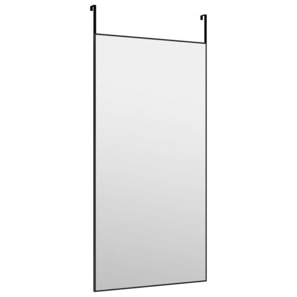 Miroir de porte Noir 50x100 cm Verre et aluminium