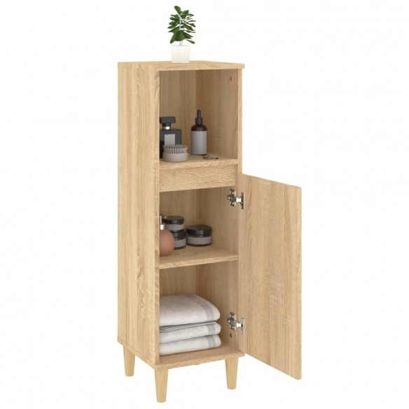 Armoire salle de bain chêne sonoma 30x30x100 cm