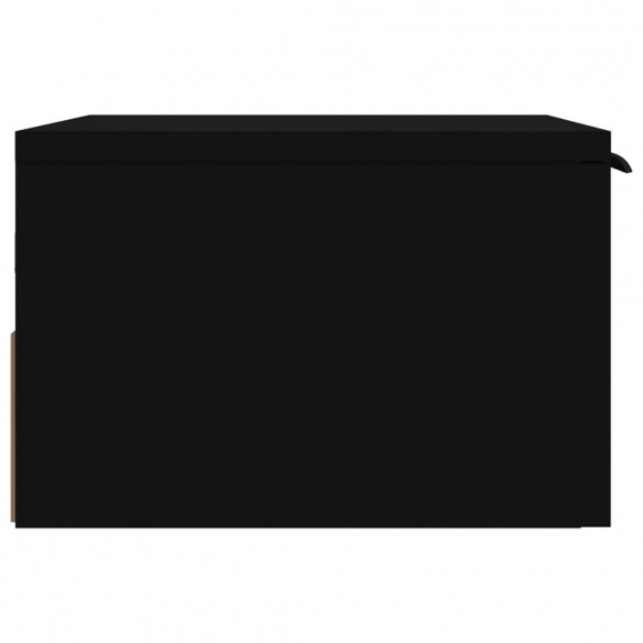 Table de chevet murale noir 34x30x20 cm