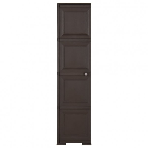 Armoire en plastique 40x43x164 cm Design de bois Marron