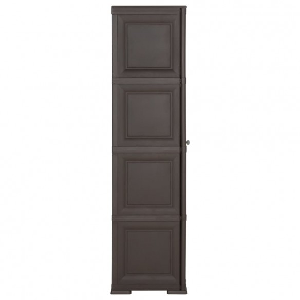 Armoire en plastique 40x43x164 cm Design de bois Marron