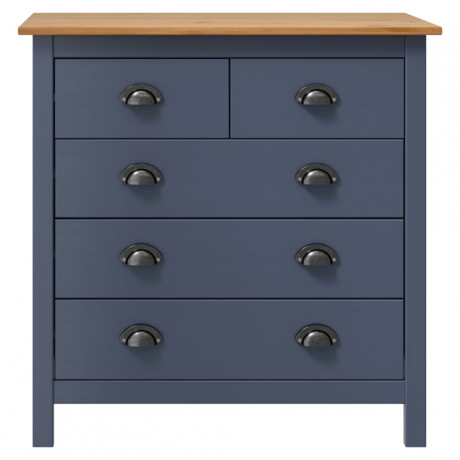 Buffet Hill Gris 79x40x80 cm Bois de pin solide
