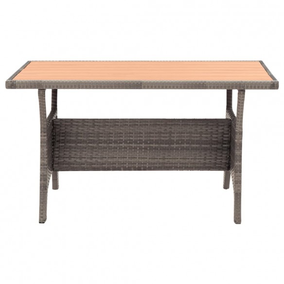 Table de jardin Gris 120x70x66 cm Résine tressée