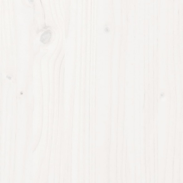 Cadre de lit Bois de pin massif 135x190 cm Blanc double
