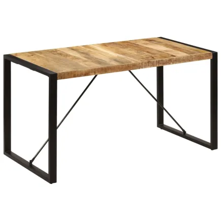 Table de salle à manger de style Insdustriel en Bois de manguier massif 140x70x75 cm 2