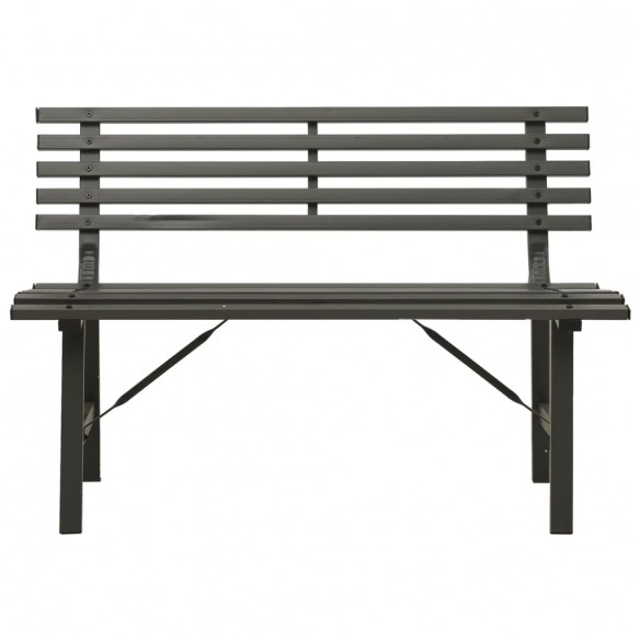 Banc de jardin 110 cm Acier Noir