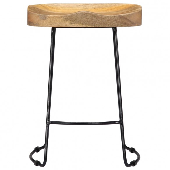 Tabourets de bar Gavin lot de 2 bois de manguier solide