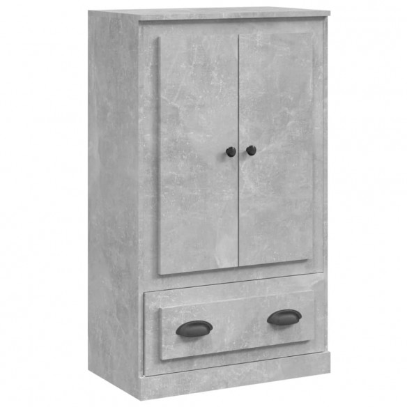 Buffet haut gris béton 60x35,5x103,5 cm bois d'ingénierie