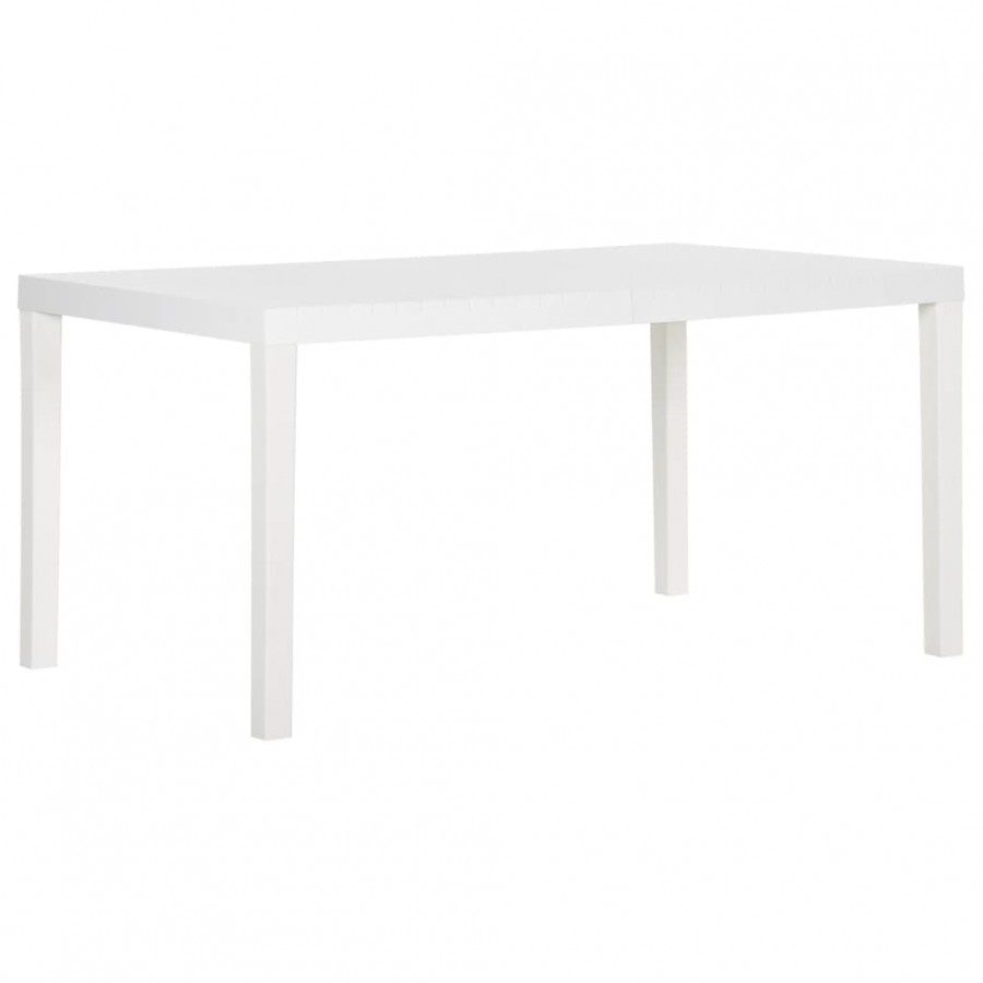Table de jardin 150x90x72 cm PP Blanc
