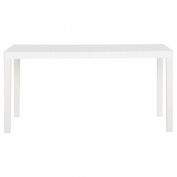 Table de jardin 150x90x72 cm PP Blanc