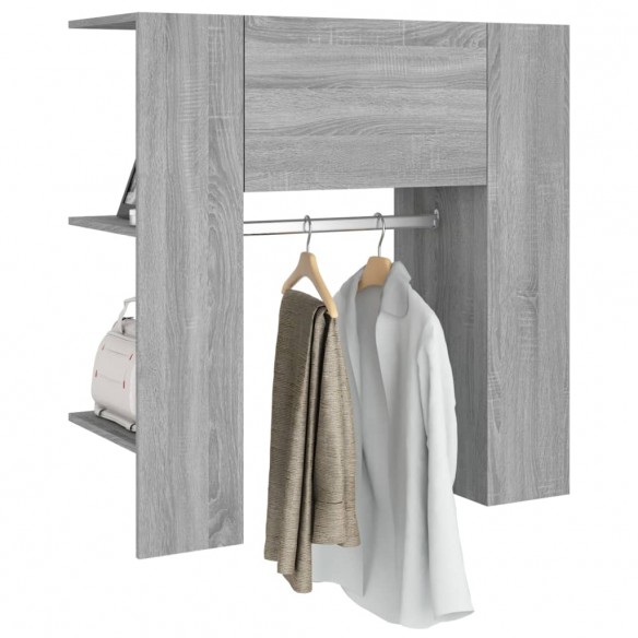 Armoire de couloir Sonoma gris 97,5x37x99 cm Bois d'ingénierie