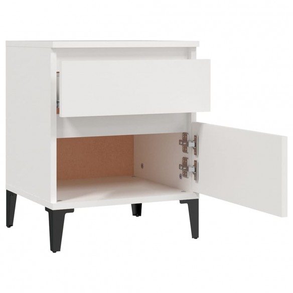 Table de chevet Blanc 40x35x50 cm