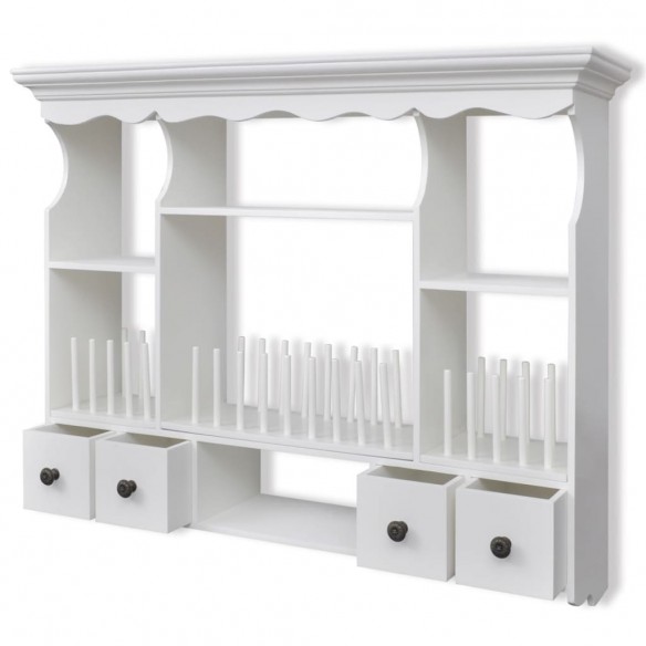 Armoire murale de cuisine en bois Blanc