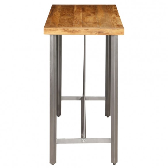 Table de bar Teck recyclé massif 120 x 58 x 106 cm