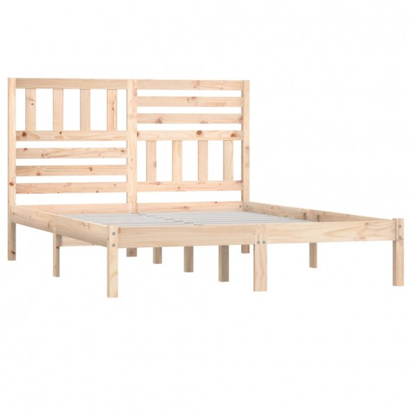 Cadre de lit Bois de pin massif 140x190 cm