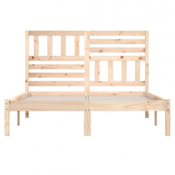 Cadre de lit Bois de pin massif 140x190 cm