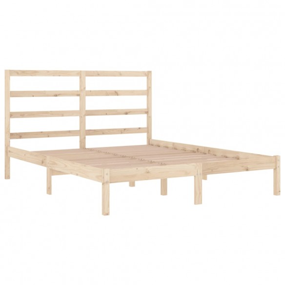 Cadre de lit Bois de pin massif 140x190 cm