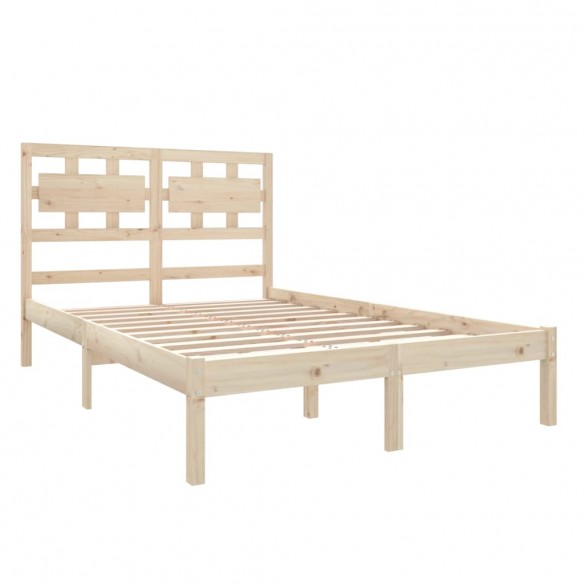 Cadre de lit Bois massif 140x190 cm