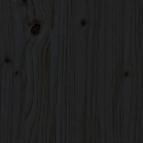 Cadre de lit Bois de pin massif 75x190 cm Noir petit simple